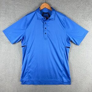 Zero Restriction Tour Series Golf Polo Shirt Mens Large Blue Stretch Performance